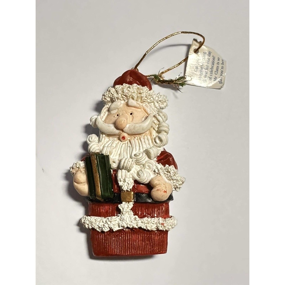 Marathon Vintage 2001 Whistling Santa Christmas Ornament Santa Clause Tree